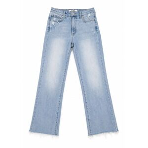 Joe's Jeans Women's W28 High Rise Straight Crop Raw Hem Light Wash Jeans